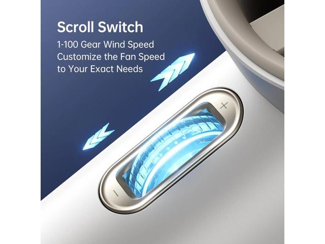 JISULIFE Handheld Fan, USB Rechargeable Fan Battery Operated, 1-100 Speeds Adjustable Personal Fan, Digital Display, Gift for Camping/Outdoor