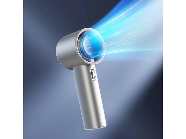 JISULIFE Handheld Fan, USB Rechargeable Fan Battery Operated, 1-100 Speeds Adjustable Personal Fan, Digital Display, Gift for Camping/Outdoor