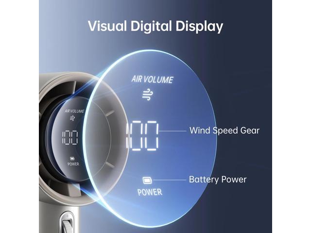 JISULIFE Handheld Fan, USB Rechargeable Fan Battery Operated, 1-100 Speeds Adjustable Personal Fan, Digital Display, Gift for Camping/Outdoor