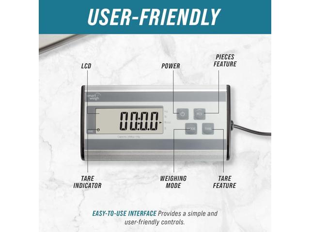 Smart Weigh 440lbs x 6 oz. Digital Heavy Duty Shipping and Postal Scale, with Durable Stainless Steel Large Platform