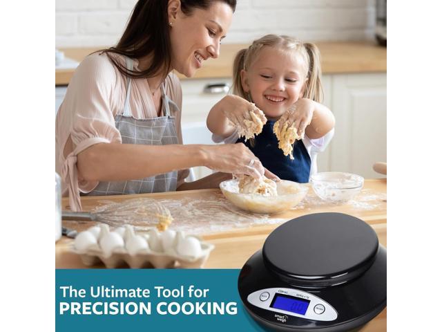 Smart Weigh Food Kitchen Scale with Bowl,11lb x 0.1oz / 5000 x 1grams, Digital Weight Scale for Baking,Cooking for Ounces and Grams
