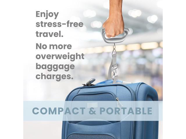 Smart Weigh Digital Portable Luggage Scale, 50kg /110lbs Capacity, with EZ Grip Handle, Travel Hanging Scale w/Strap, Bag Weight Gadget w/Tare...