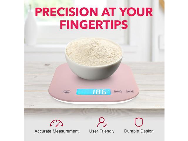 Smart Weigh Small Pink Food Scales for Kitchen Weight Loss Calorie Scale, Baking Kitchen Scales Digital Weight Grams and Ounces, Weight Watchers...