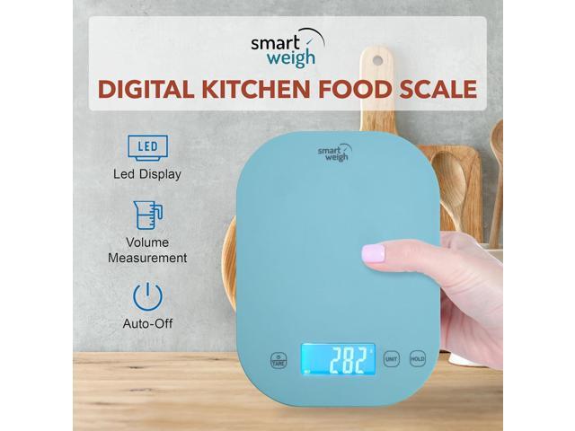 Smart Weigh Small Blue Food Scales for Kitchen Weight Loss Calorie Scale, Baking Kitchen Scales Digital Weight Grams and Ounces, Weight Watchers...