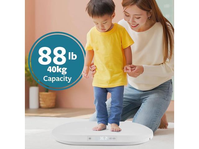 Smart Weigh Accurate Digital Baby and Pet Scale with Changing Pad Infant Weight Scale Cats Dogs Scales Weighing Newborns Touch Button High...