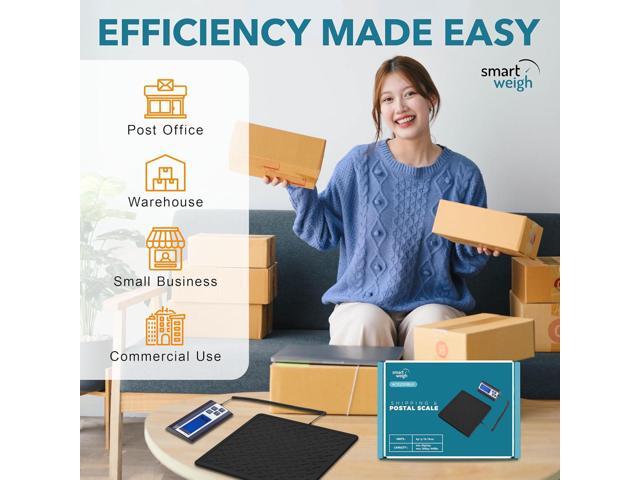 Smart Weigh Digital Shipping and Postal Scale - High Accuracy Alloy Steel Platform Heavy Duty Scale for Packages w/Tare Function Manual Auto Off...