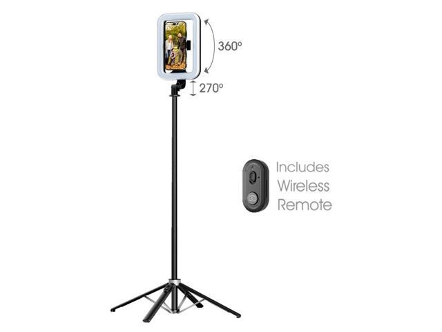 MYBAT PRO Selfie Ring Light with 72' Tripod Stand - Extendable Selfie Stick with Light for Phone, 9' LED Selfie Light with Aluminum Alloy Stand,...