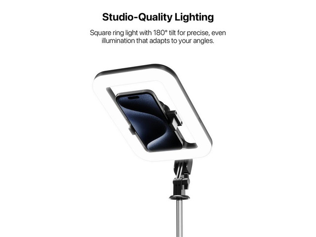 MYBAT PRO 9' LED Selfie Light with Stand,LED Selfie Rectangular Light for Makeup/Live Stream, Spotlight Tripod Stainless Steel Stand with 72'...