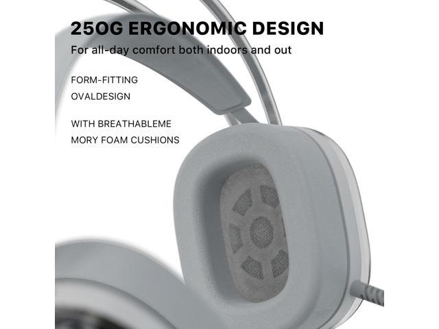 Echelon Wired Headphones, Gaming Headset with Microphone and Volume Control, On-Ear Headphones Corded Stereo USB-C Plug Headset for Smartphones...