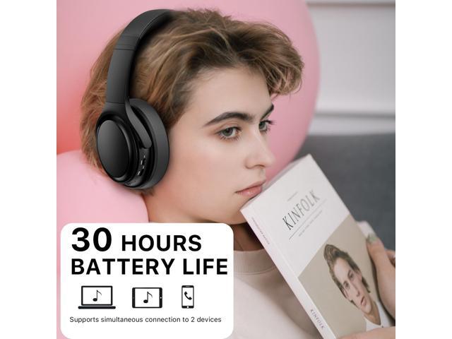 MYBAT PRO Active Noise Cancelling Wireless Bluetooth Headphones, 35 Hours Playtime Headset with Microphone, Hi-Fi Stereo Sound Over Ear Headphones...