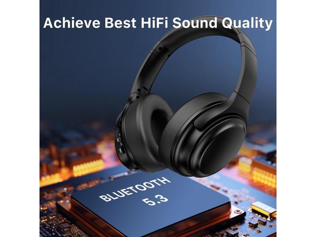 MYBAT PRO Active Noise Cancelling Wireless Bluetooth Headphones, 35 Hours Playtime Headset with Microphone, Hi-Fi Stereo Sound Over Ear Headphones...