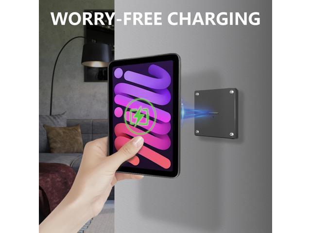Zilvex Magnetic Charging Case with Wall Mount for iPad Mini6/7 (A17 Pro, A15 Bionic)8.3-Inch Holder with Strong Magnets, Quick 18W Charge, and Easy...