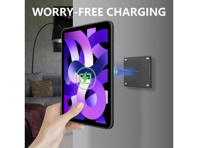 Zilvex Magnetic Wall Mount with Charging Case for iPad Air 5th / 4th gen 10.9-Inch. 100-250V AC 18W Quick Charge, Strong Magnets