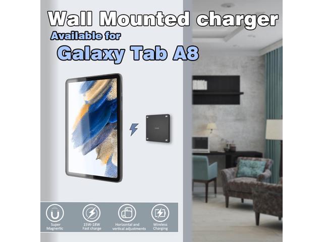 ZILVEX Wall-Mounted Magnetic Wireless Charging Dock with Protective Case and stand for Samsung Galaxy Tab A8