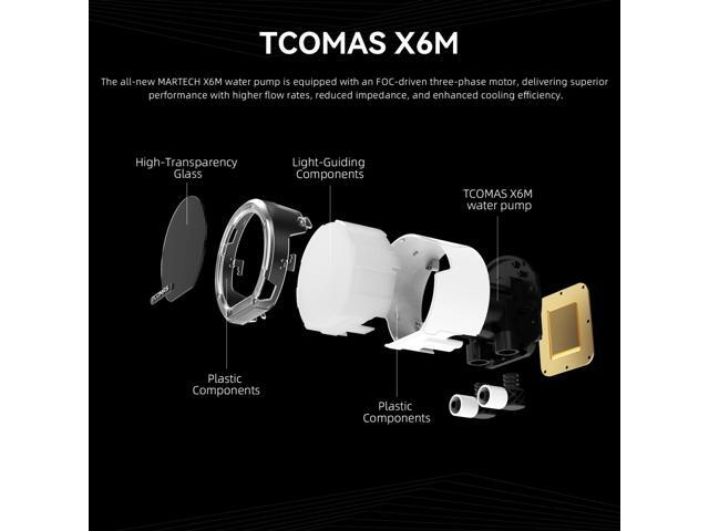 TCOMAS LE100 White 360 ARGB Liquid CPU Cooler Sleek AIO Cooling Solution with Dynamic ARGB Pump Head & Fans, Supports Intel LGA 1851/1700 & AMD...