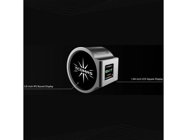 TCOMAS LX800 White 360 AIO Liquid CPU Cooler Dual-Screen Pump Design (Round Main + Square Sub Display), ARGB Fans, Supports Intel LGA 1851/1700 &...