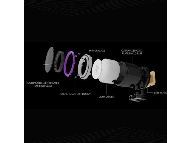 TCOMAS LA200 Black 360 ARGB Liquid CPU Cooler Infinity Mirror Pump Head with Stunning Lighting Depth, Supports Intel LGA 1851/1700 & AMD AM5/AM4