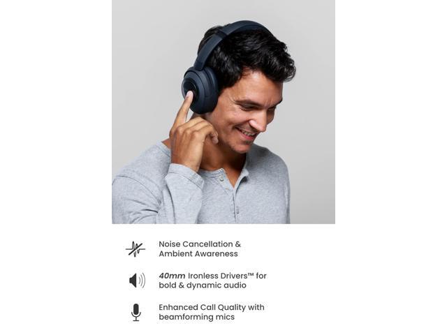 Cleer Audio Alpha Adaptive Active Noise Canceling Bluetooth Headphones, Dual-Microphone, Touch Controls, 35 Hr Battery Life, Multipoint Connection,...