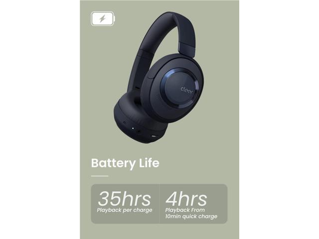 Cleer Audio Alpha Adaptive Active Noise Canceling Bluetooth Headphones, Dual-Microphone, Touch Controls, 35 Hr Battery Life, Multipoint Connection,...