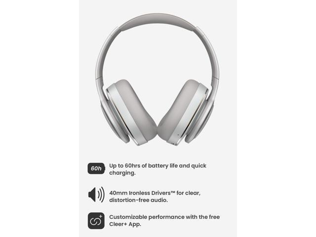 Cleer Audio Enduro ANC Noise Canceling Headphones, Bluetooth Multipoint Connection, Over-The-Ear Design with Mic, Crystal Clear Hands-Free Calling,...