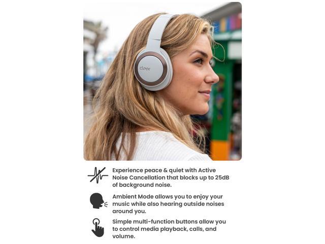 Cleer Audio Enduro ANC Noise Canceling Headphones, Bluetooth Multipoint Connection, Over-The-Ear Design with Mic, Crystal Clear Hands-Free Calling,...