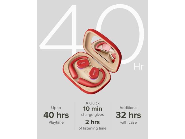 Cleer ARC 3 Sports Pro Open Ear Headphones - Dolby Audio, Snapdragon Sound True Wireless Earbuds,40Hr Battery, Bluetooth 5.4, IPX7,Heart Rate...