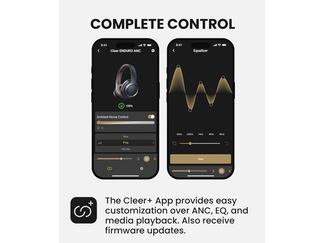 Cleer Enduro ANC Bluetooth Headphones Noise Cancelling 60 Hours Playtime Hi-Res Audio Light Grey - image 7