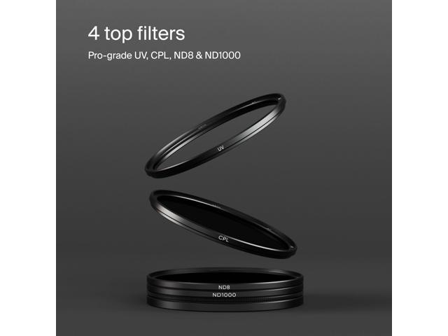 Urth 52mm Magnetic UV, Circular Polarizing (CPL), ND8, ND1000 Lens Filter Kit (Plus+)