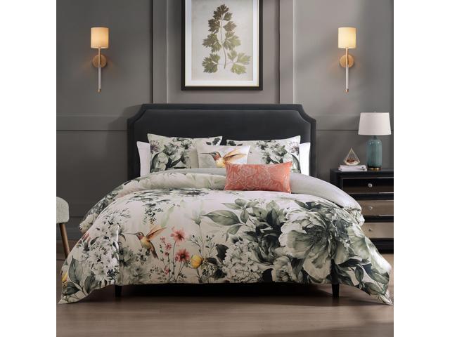Bebejan Vintage Bloom 5 Piece Queen Size Reversible Comforter Set