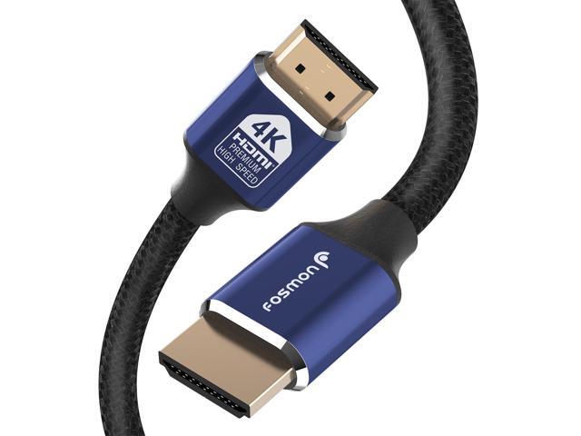 Fosmon 6Ft CL3 Rated 30AWG Cotton Braided Premium High Speed HDMI Cable (Supports Ethernet, 3D, Audio Return, 4K@60Hz)