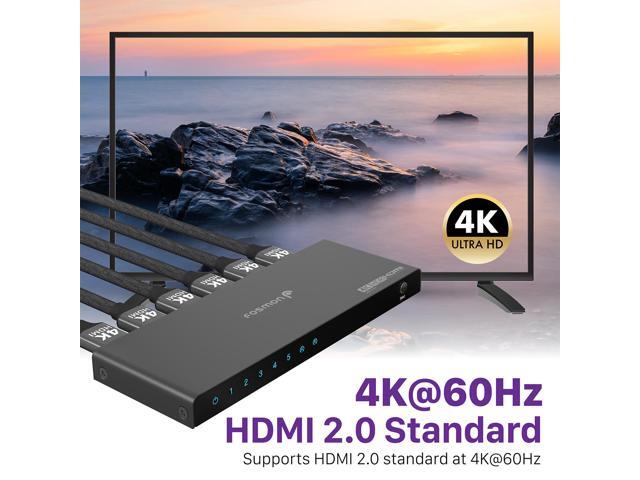 Fosmon 5 In 1 Out HDMI Splitter With Remote HDMI 2.0 4K@60Hz HDMI Switch Switcher Selector Box Supports HDR HDCP 2.2 For PS5 Xbox Nintendo Switch - image 2