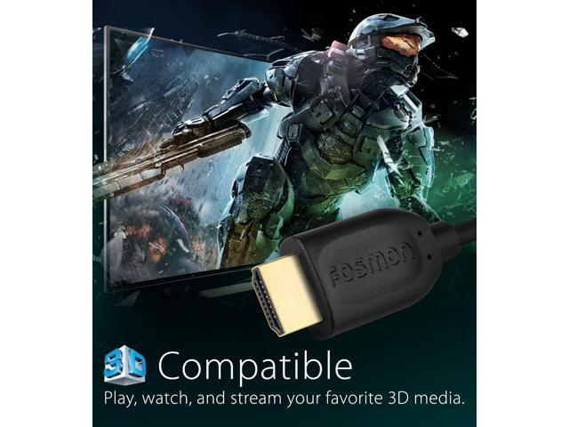 Fosmon 3ft 4K HDMI Cable, Gold-Plated Premium High Speed, HDMI 2.0 Cable 4K@60Hz/2160p Support 18Gbps