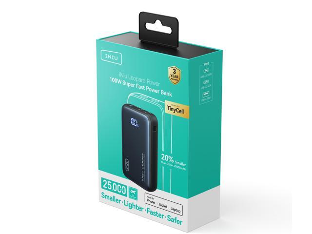 INIU 100W Power Bank Smallest 25000mAh Fast Charging Portable Charger for MacBook Dell HP iPad Tablet iPhone Samsung etc