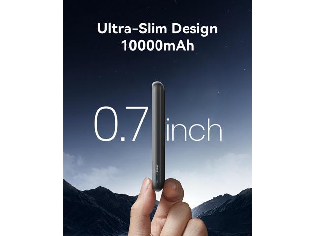 INIU - MagPro 10K Qi2 Magnetic Power Bank 15W, Ultra Compact 10000mAh 30W Portable Charger with Foldable Stand - Black - image 7