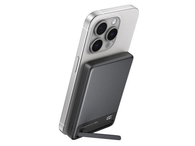 INIU MagPro Qi2 Magnetic Power Bank 10000mAh Ultra Slim Portable Charger with 15W Wireless Charging, 45W USB-C Fast Charging and Foldable Stand for...