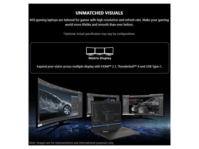 MSI Vector 17 HX Gaming Laptop, Intel i9-14900HX, 64 GB DDR5 RAM, 2 TB PCIe SSD, 17' QHD+ (2560x1600) 240Hz Display, Nvidia G-Force RTX 4080,...