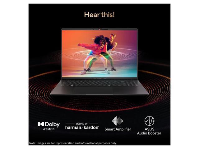 Asus Vivobook S16 Copilot+ Laptop, AMD Ryzen AI 7-350, 16 GB LPDDR5X RAM, 4 TB PCIe SSD, 16' 3K (2880x1800) OLED, AMD Radeon 860M Graphics, Backlit...