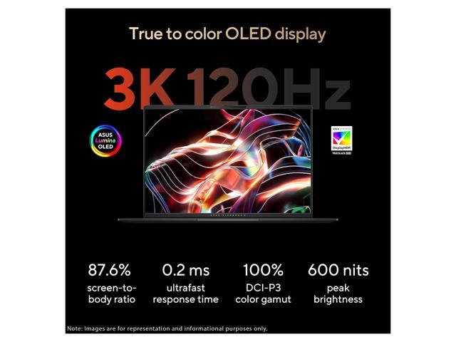 Asus Vivobook S16 Copilot+ Laptop, AMD Ryzen AI 7-350, 16 GB LPDDR5X RAM, 4 TB PCIe SSD, 16' 3K (2880x1800) OLED, AMD Radeon 860M Graphics, Backlit...
