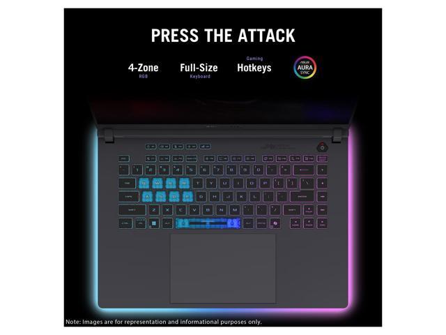 Asus ROG Strix G16 Gaming Laptop, Intel Ultra 9-275HX, 32 GB DDR5 RAM, 2 TB PCIe SSD, 16' 2.5K (2560x1600) 240Hz, Nvidia G-Force RTX 5060, 4-Zone...