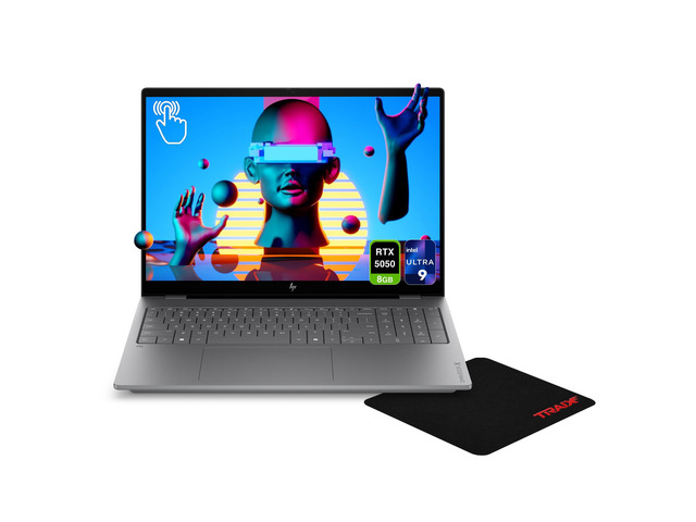 HP OmniBook X Gaming Laptop, Intel Core Ultra 9 - 386H, 48 GB DDR5 RAM, 4 TB PCIe SSD, 16' 2K (2048x1280) 120Hz Touchscreen, NVIDIA G-Force RTX...