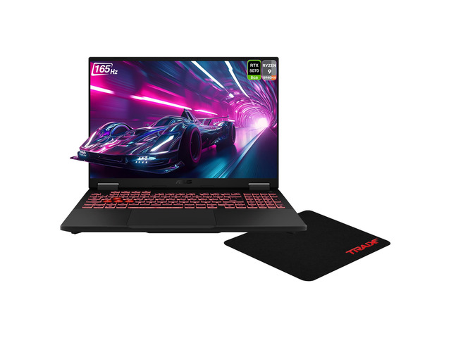 Asus TUF A16 Gaming Laptop, AMD Ryzen 9-8940HX, 64 GB DDR5 RAM, 1 TB PCIe SSD, 16' WUXGA (1920x1200) 165Hz, Nvidia G-Force RTX 5070, 1-Zone RGB...