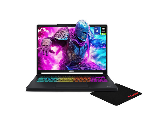 MSI Crosshair Gaming Laptop, Intel i7-14650HX, 16 GB DDR5 RAM, 2 TB PCIe SSD, 16' QHD+ (2560 x 1600) 240Hz, NVIDIA GeForce RTX 5060, 4-Zone RGB...