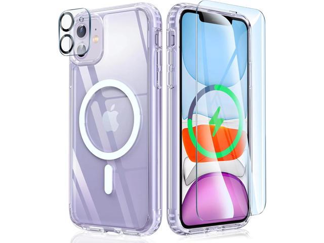 Entronix Bundle Compatible with iPhone 12 Mini - [Magnetic] Clear Case, 1 Clear Screen Protector & 1 Camera Lens Protectors