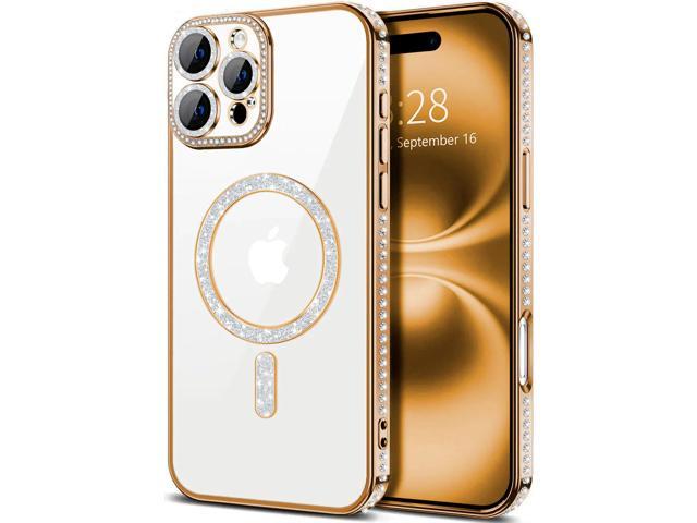 Entronix [Magnetic] Case Compatible with iPhone 16 Pro - [Clear Back] Luxury Diamonds