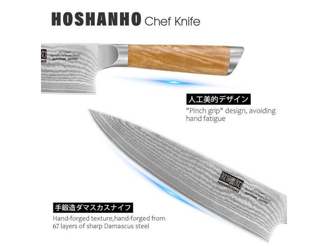 HOSHANHO Damascus Chef Knife 8 Inch, Professional 67 Layers VG-10 Super Steel Kitchen Knife, Ultra Sharp Japanese Knife with Durable Ergonomic...