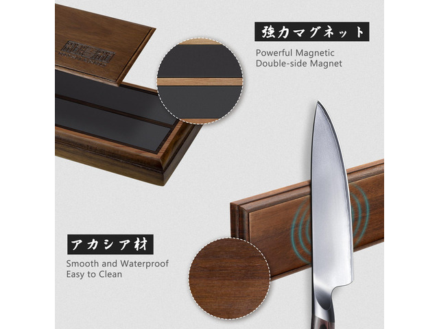 HOSHANHO Knife Set with Magnetic Knife Holder, 6 Pieces Japanese AUS-10 High Carbon Stainless Steel Kitchen Knife Set, Ultra Sharp Professional...