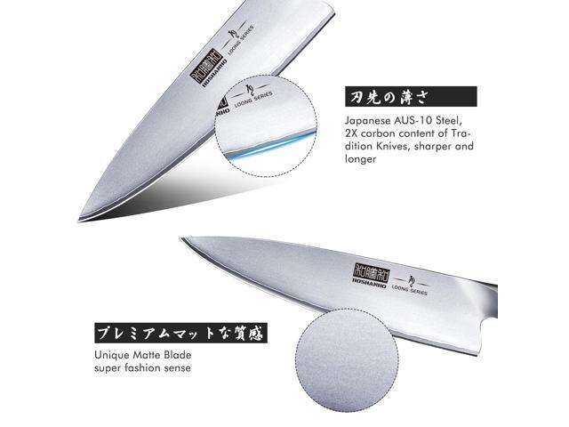 HOSHANHO Kitchen Knife in Japanese Steel AUS-10, High-Class Chef's Knife 8 inch Professional Cooking Knife, Non-slip Ultra Sharp Knife with...