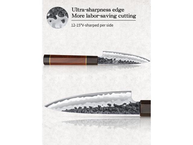 HOSHANHO Paring Knife 3.75 Inch Peeling knife, Razor Sharp Japanese VG10 Steel Core Small Kitchen Knife, Hand Forged Fruit Knife for Peeling &...