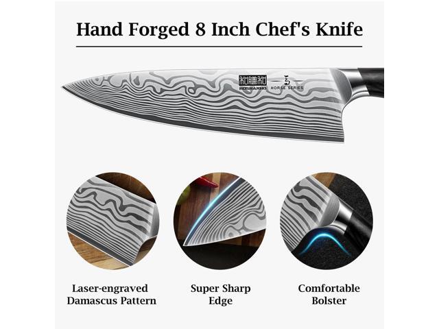 HOSHANHO 8 Inch Chef Knife, Ultra Sharp High Carbon Powder Steel Kitchen Knife, Professional Japanese Chef's Knife with Ergonomic Pakkawood Handle