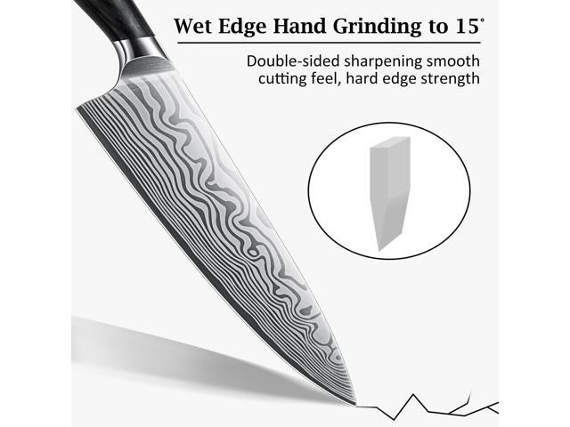 HOSHANHO 8 Inch Chef Knife, Ultra Sharp High Carbon Powder Steel Kitchen Knife, Professional Japanese Chef's Knife with Ergonomic Pakkawood Handle